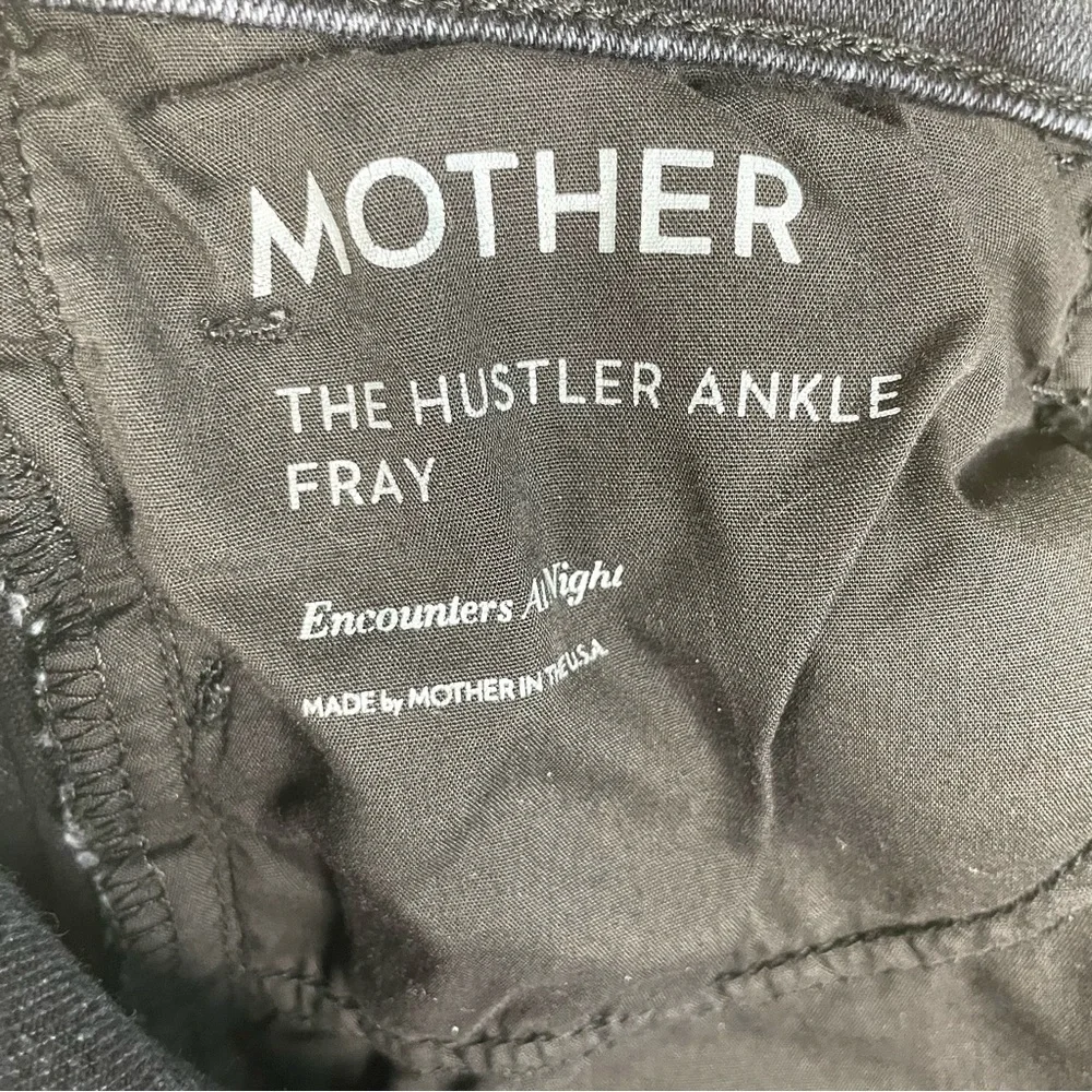 MOTHER Hustler Ankle Fray 29 Black Wash Encounters at Night
